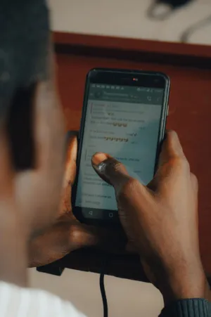 Person Using Smartphone