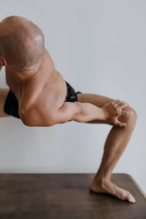 Athletic Man In Yoga Pose