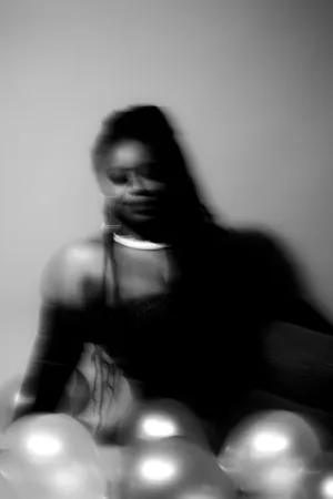 Blurred Portrait With Balloons