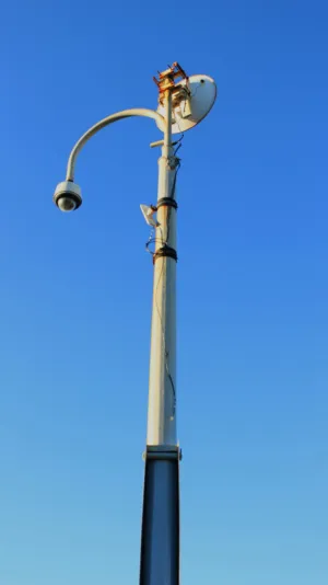 Street Light With Satellite Dish