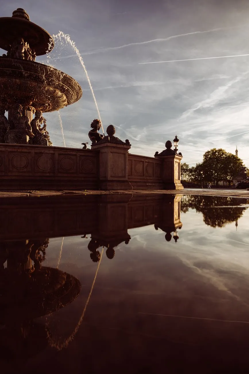 Fountain Reflection