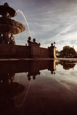 Fountain Reflection