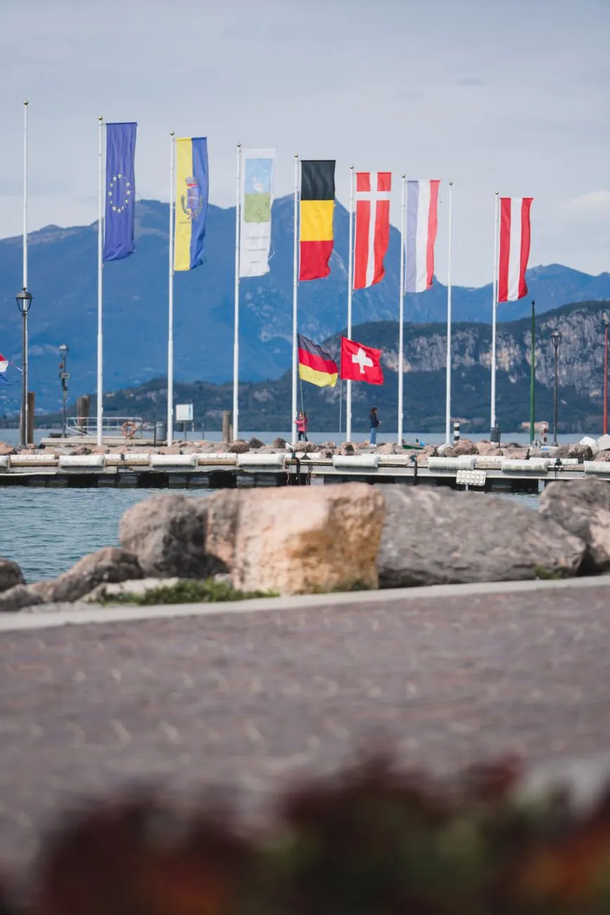 International Flags By The Lake