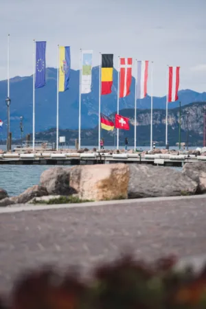 International Flags By The Lake