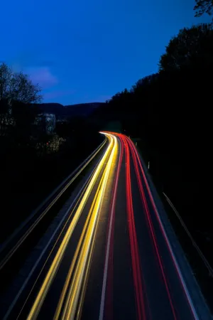 Night Traffic Trails