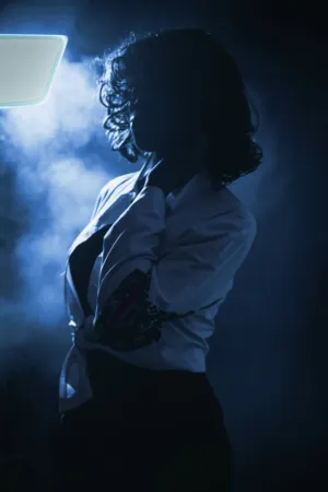 Blue Light Silhouette