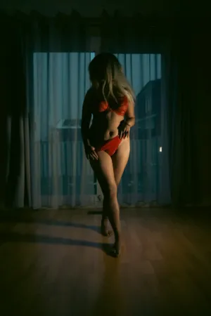Red Lingerie Silhouette