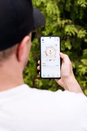 Tech User Checking Sauna App
