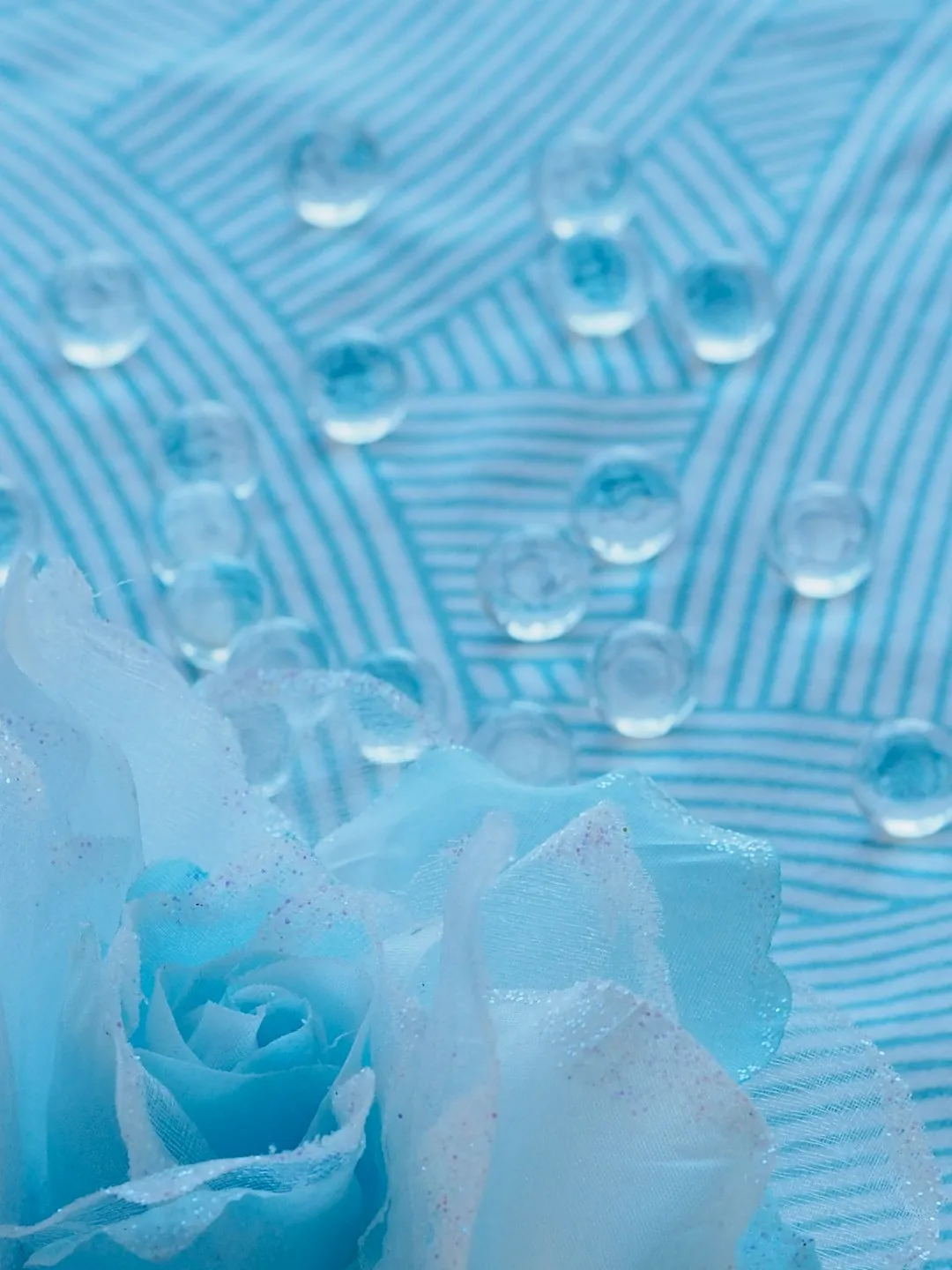 Blue Rose And Gems