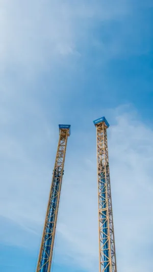 Tall Structures Against Blue Sky