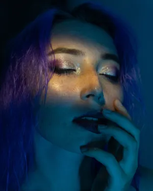 Blue-Haired Beauty