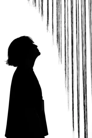 Silhouette Of A Person Looking Up