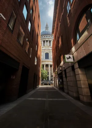 St. Paul'S Cathedral From An Alley