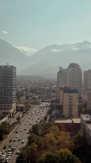 Cityscape With Mountains