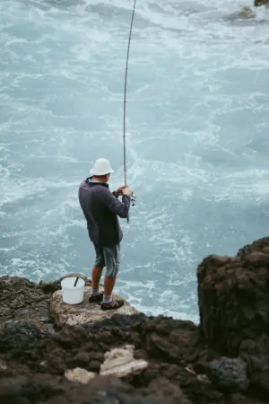Fishing By The Ocean