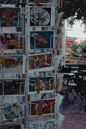 Art Postcards Display