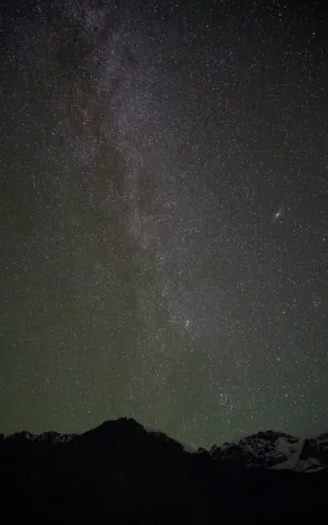 Milky Way Over Mountains