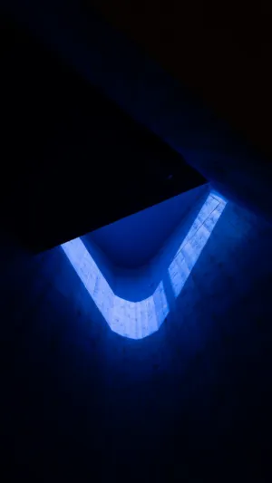 Blue Light In A Dark Room