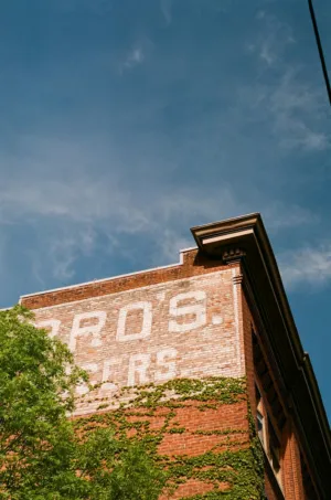 Urban Brick Building With Vine