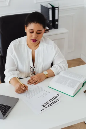 Businesswoman Signing Contract