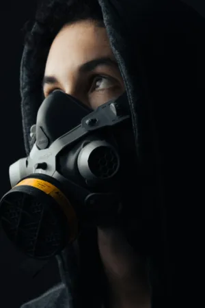 Cyberpunk Hoodie And Gas Mask
