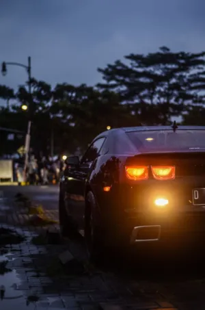 Black Car At Dusk