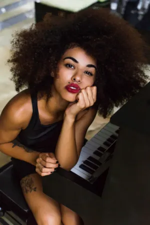 Portrait Of A Woman With Afro Hair