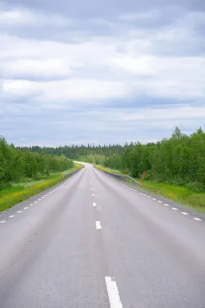 Empty Road In The Countryside