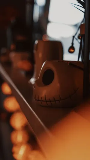 Skull Mug On Shelf