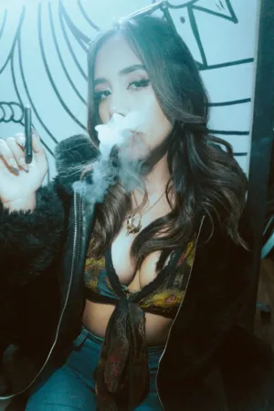 Portrait Of A Woman Smoking