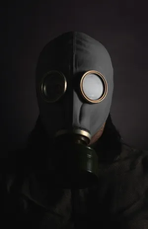 Person In Gas Mask