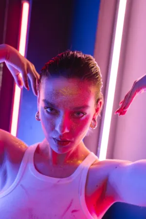Neon Light Portrait