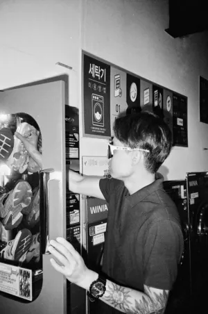 Man Using A Vending Machine