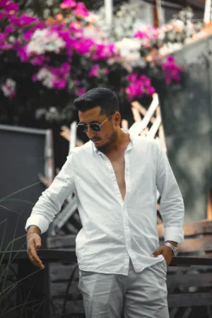 Man In White Outfit