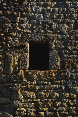 Ancient Stone Wall With Window