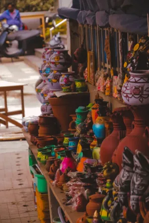 Colorful Pottery Display
