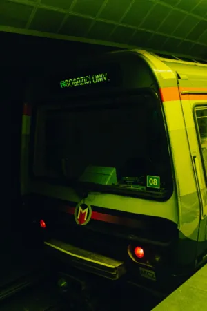 Subway Train In Tunnel