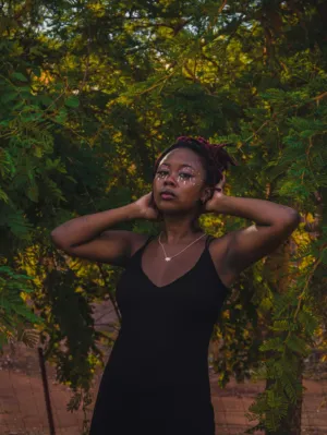 Black Dress In Nature