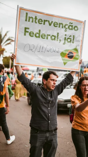 Protest Sign In Brazil