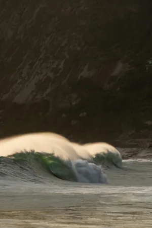 Sunlit Ocean Wave