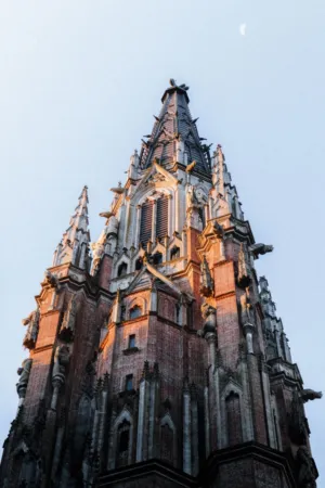 Gothic Cathedral At Sunset