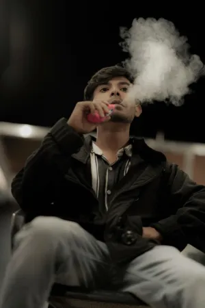 Man Vaping
