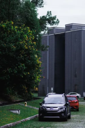 Modern Architecture With Cars