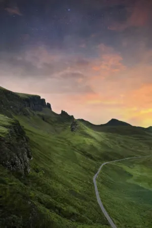 Sunset Over The Mountains