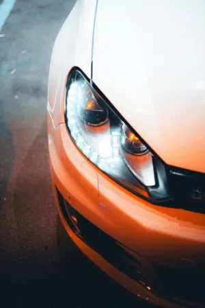 Orange Car Headlight