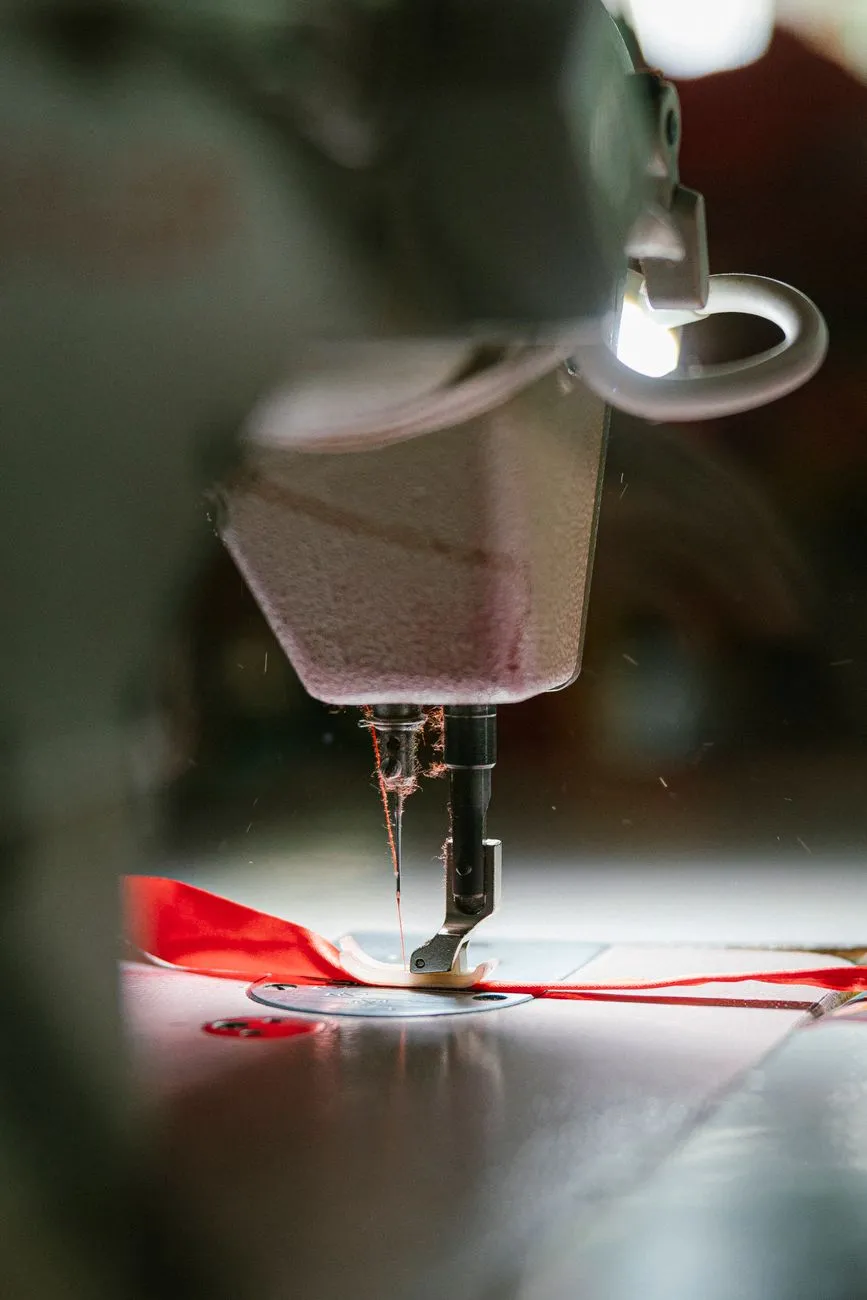 Sewing Machine In Action