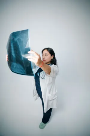 Medical Professional Examining X-Ray