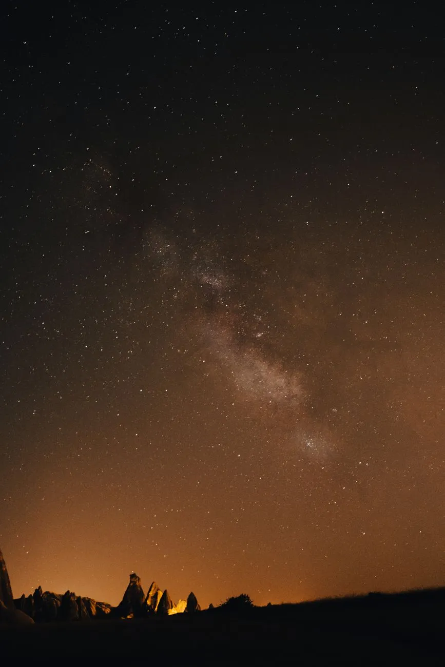 Milky Way Over Mountains