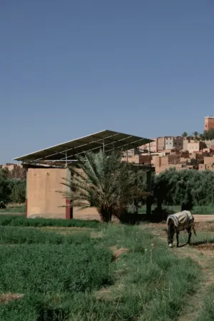 Moroccan Village With Solar Panels