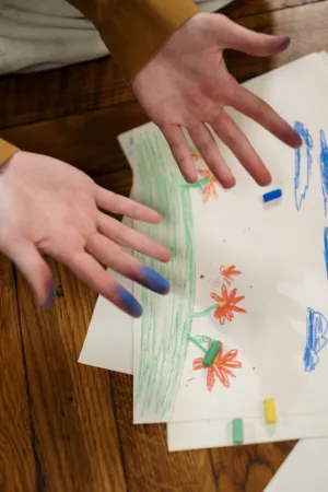 Child'S Hands With Finger Paint